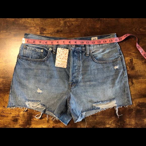 NWT Free People | Distressed Denim Shorts - Picture 7 of 9